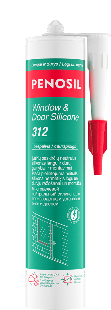 Penosil Window and Door Silicone 312 neutralus silikonas