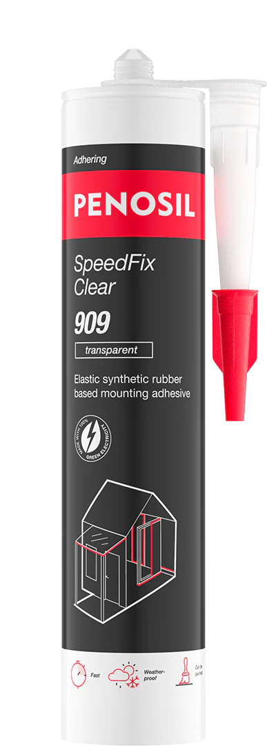 Elastic transparent adhesive